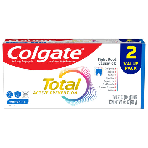 Colgate Total Whitening Toothpaste Mint Toothpaste 5.1 oz Tube 2 Pack